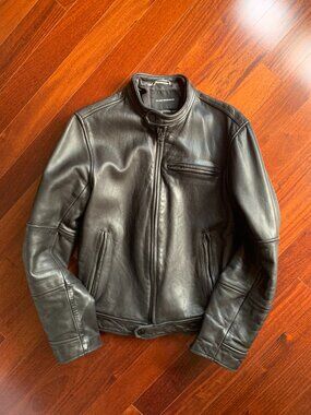 Club Monaco heavy leather jacket